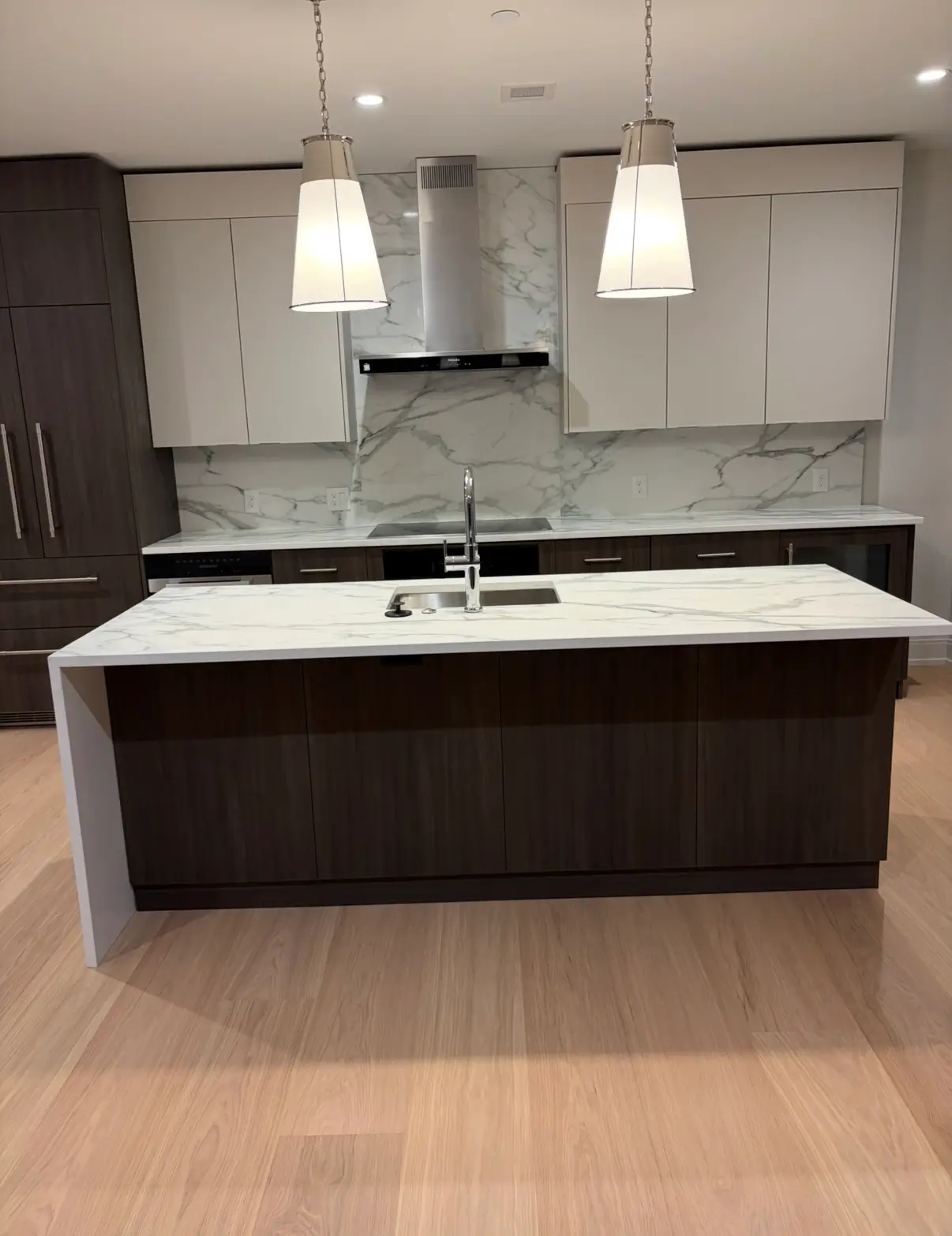 Cleaned kitchen island at 370 Brown apartment in West Bloomfield, MI